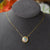 14K Gold Vintage Style Black Opal Necklace