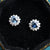 18K Blue Sapphire and Moissanite Stud Earrings 5mm-Vsabel Jewellery