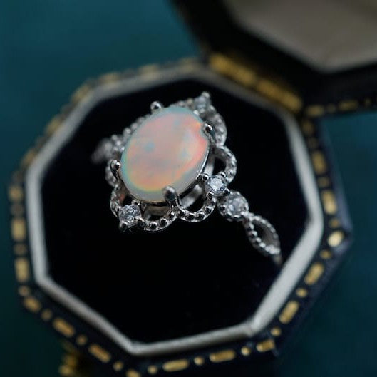 Classic White Opal Ring