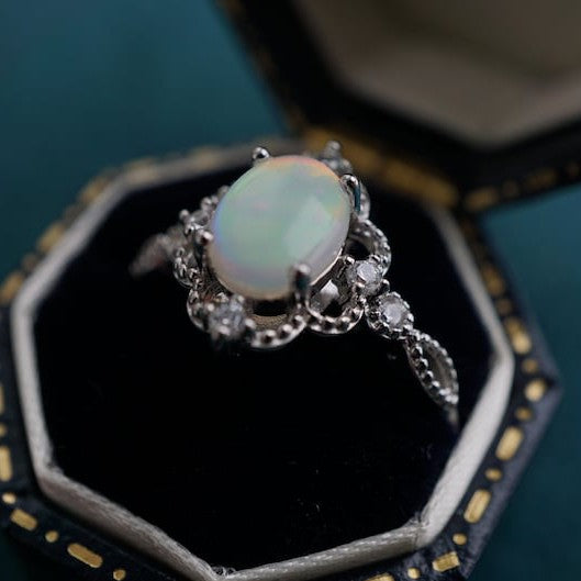 Classic White Opal Ring