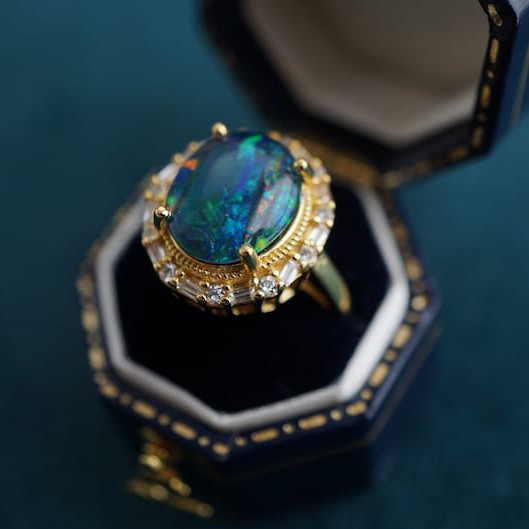Genuine Silver Opal Ring: Timeless Elegance