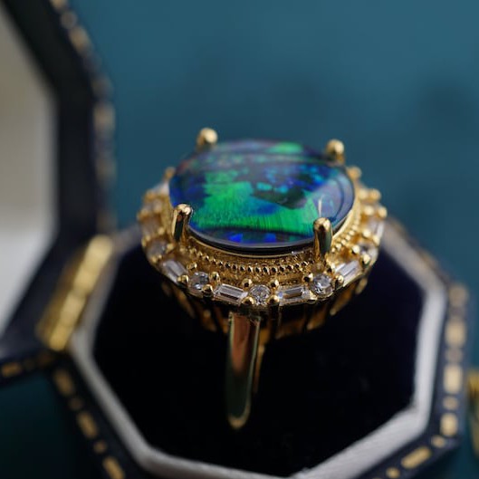 Genuine Silver Opal Ring: Timeless Elegance