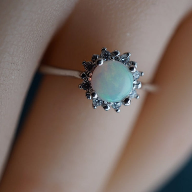 Radiant Crystal Opal Ring