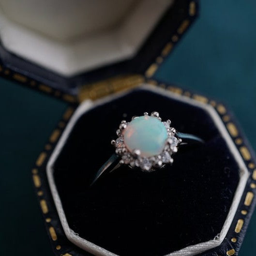 Radiant Crystal Opal Ring