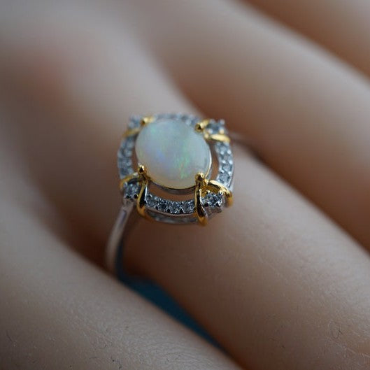 Opulent Crystal Opal Ring