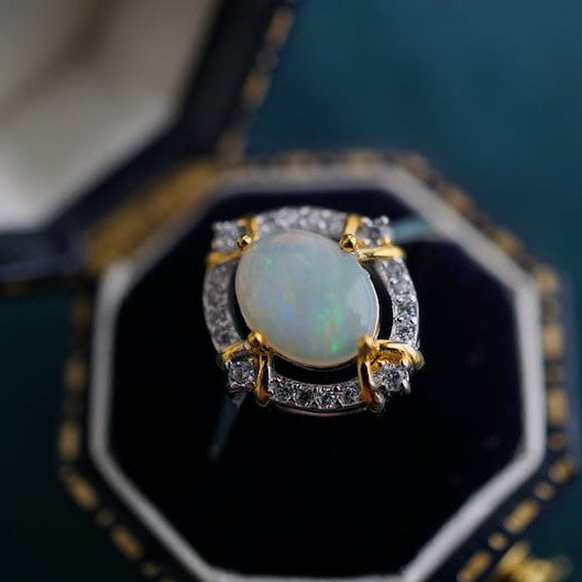 Opulent Crystal Opal Ring