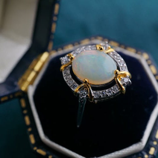 Opulent Crystal Opal Ring