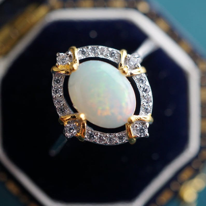 Opulent Crystal Opal Ring