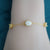 Natural Australian solid white opal bracelet, 8x6mm bracelet, four leaf flower bracelet-Vsabel Jewellery