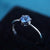 18K White Gold Untreated & Unheated Sapphire Ring, 0.401ct-Vsabel Jewellery