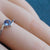 18K White Gold Untreated & Unheated Sapphire Ring, 0.4ct-Vsabel Jewellery