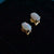 Elegant 18K Gold Australian Opal Stud Earrings