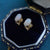 Elegant 18K Gold Australian Opal Stud Earrings