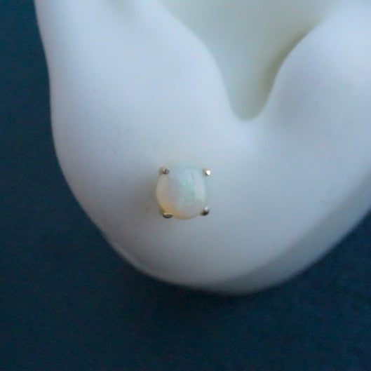 Australian Opal Earring Studs - Sterling Silver Splendor
