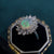 Elegant Crystal Opal Ring