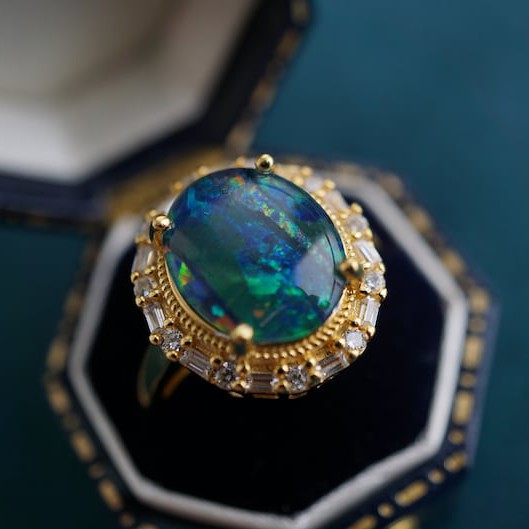 Genuine Silver Opal Ring: Timeless Elegance