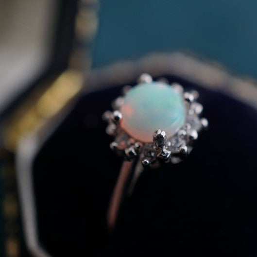 Radiant Crystal Opal Ring