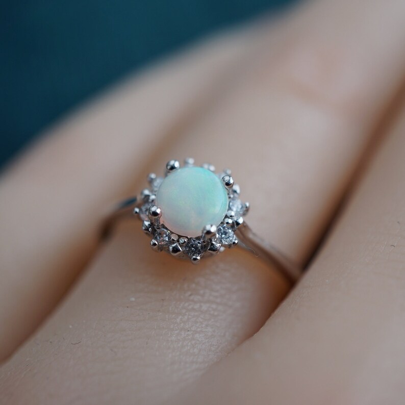 Radiant Crystal Opal Ring