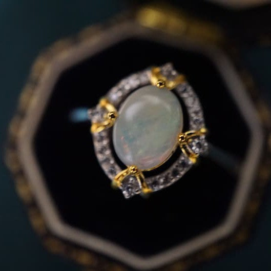 Opulent Crystal Opal Ring