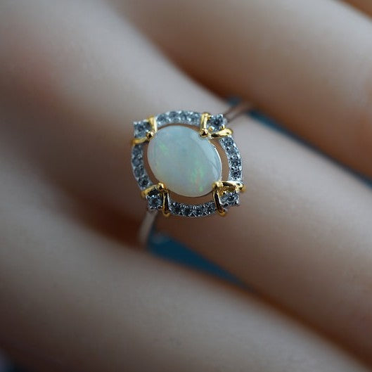 Opulent Crystal Opal Ring