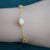 Natural Australian solid white opal bracelet, 8x6mm bracelet, four leaf flower bracelet-Vsabel Jewellery