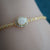 Natural australian solid white opal bracelet, 8x6mm bracelet-Vsabel Jewellery
