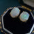18k Gold Opal Earrings - Australian Solid Opals-Vsabel Jewellery