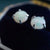 Australian Opal Earring Studs - Sterling Silver Splendor