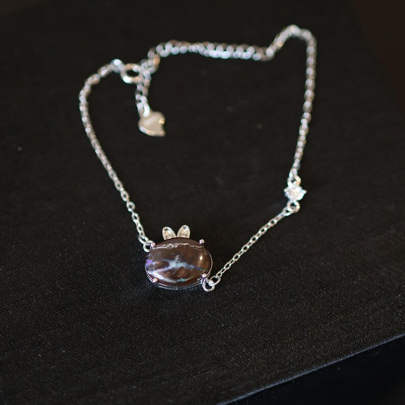 Bunny Style Natural Australian Boulder Opal Bracelet