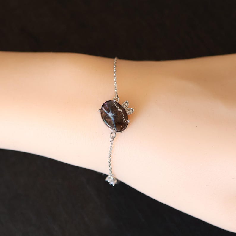 Bunny Style Natural Australian Boulder Opal Bracelet
