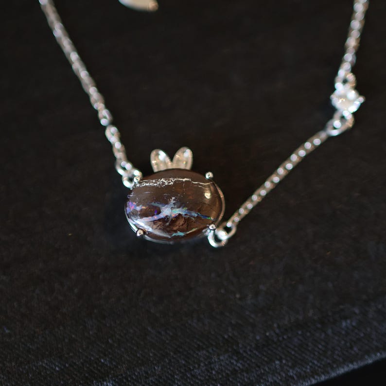 Bunny Style Natural Australian Boulder Opal Bracelet