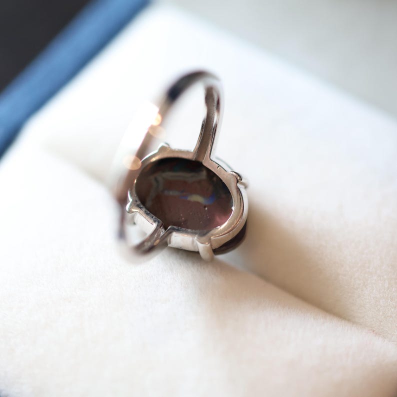 Genuine Australian Boulder Opal Ring