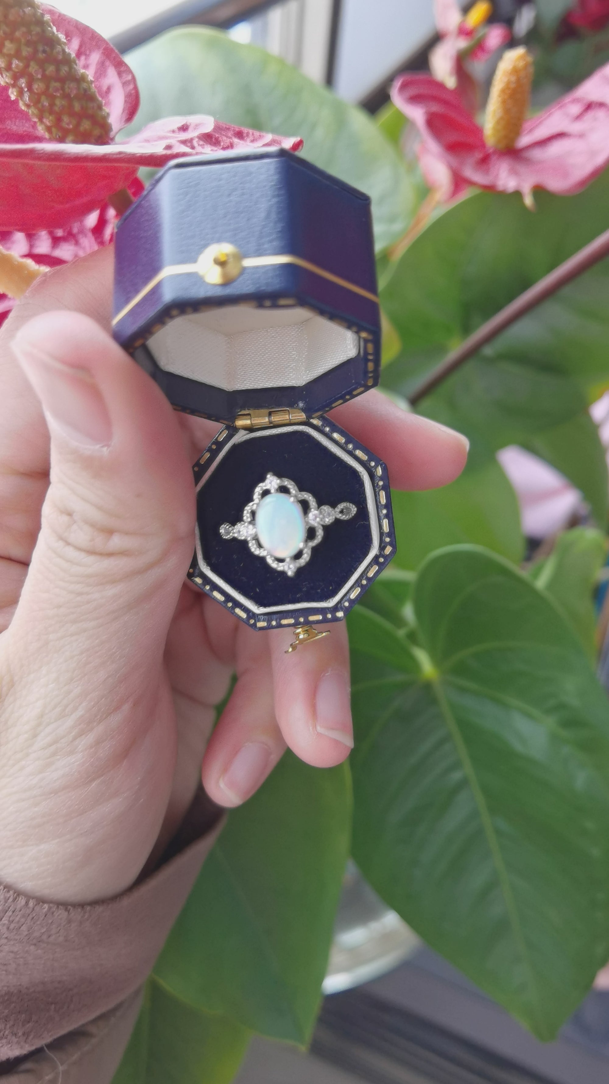 Classic White Opal Ring