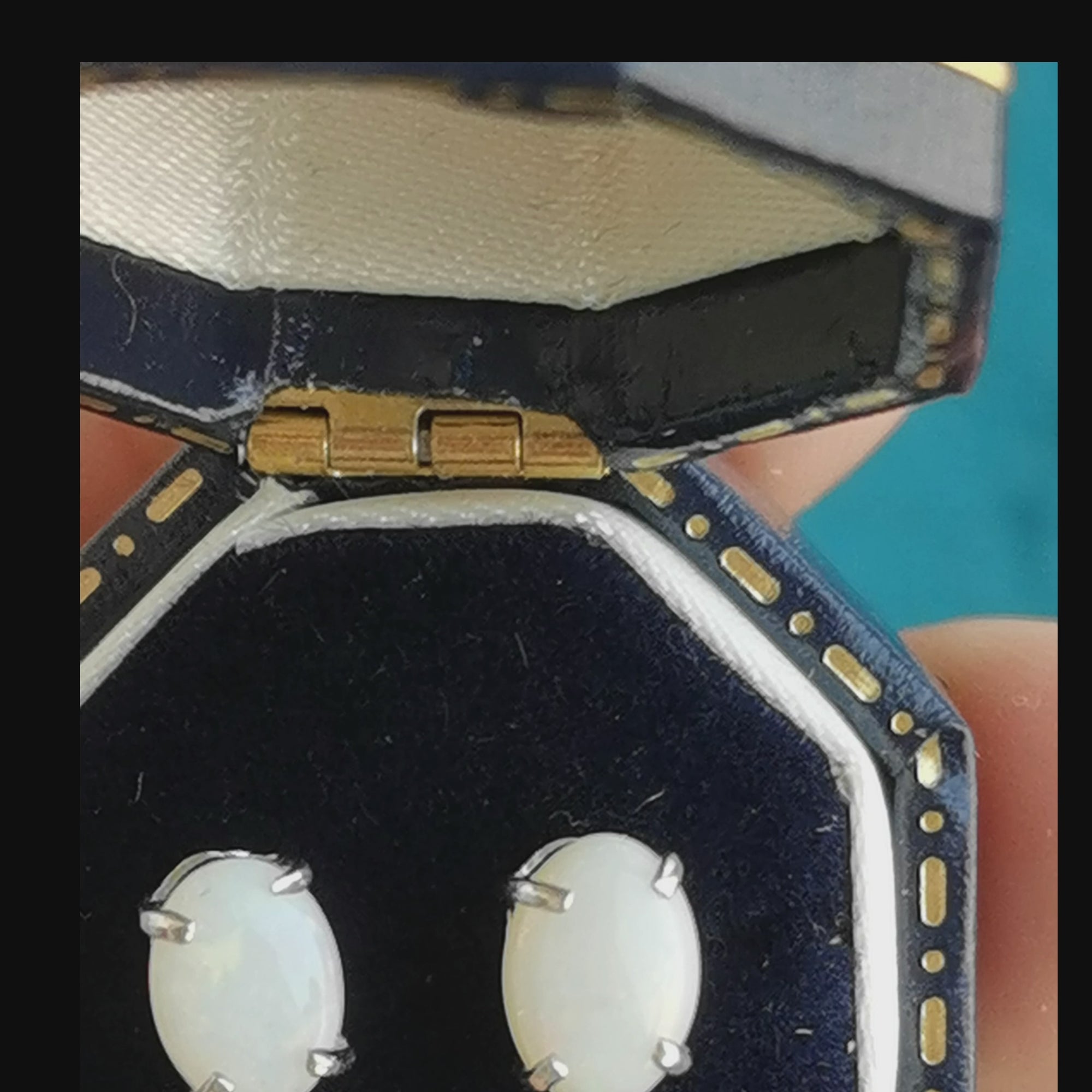 Australian Opal Sterling Silver Stud Earrings