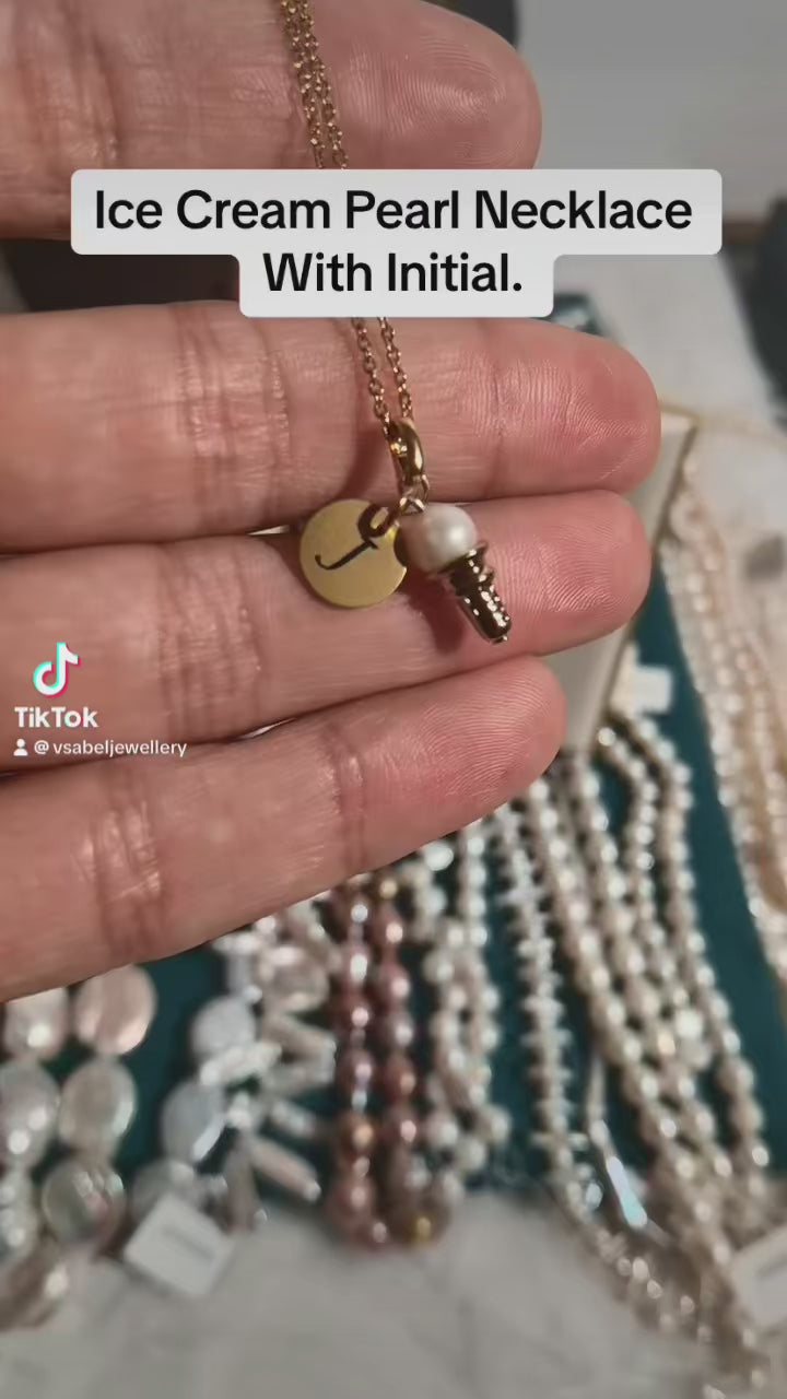 Simple Ice Cream Baroque Pearl Necklace