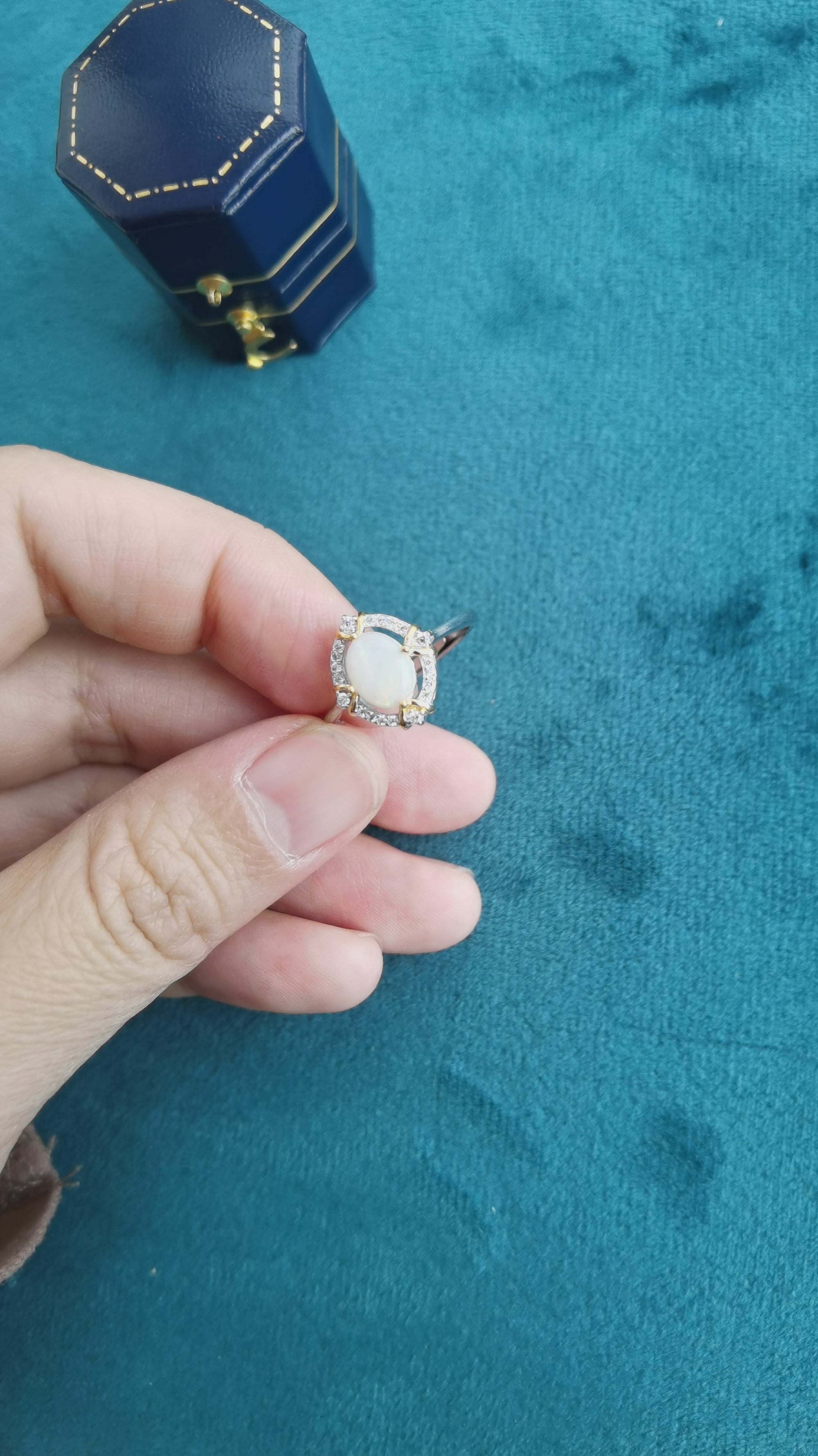 Opulent Crystal Opal Ring