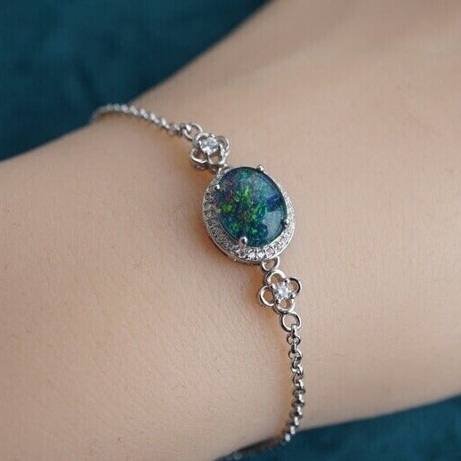Natural Australian triplet opal bracelet 10x8mm-Vsabel Jewellery