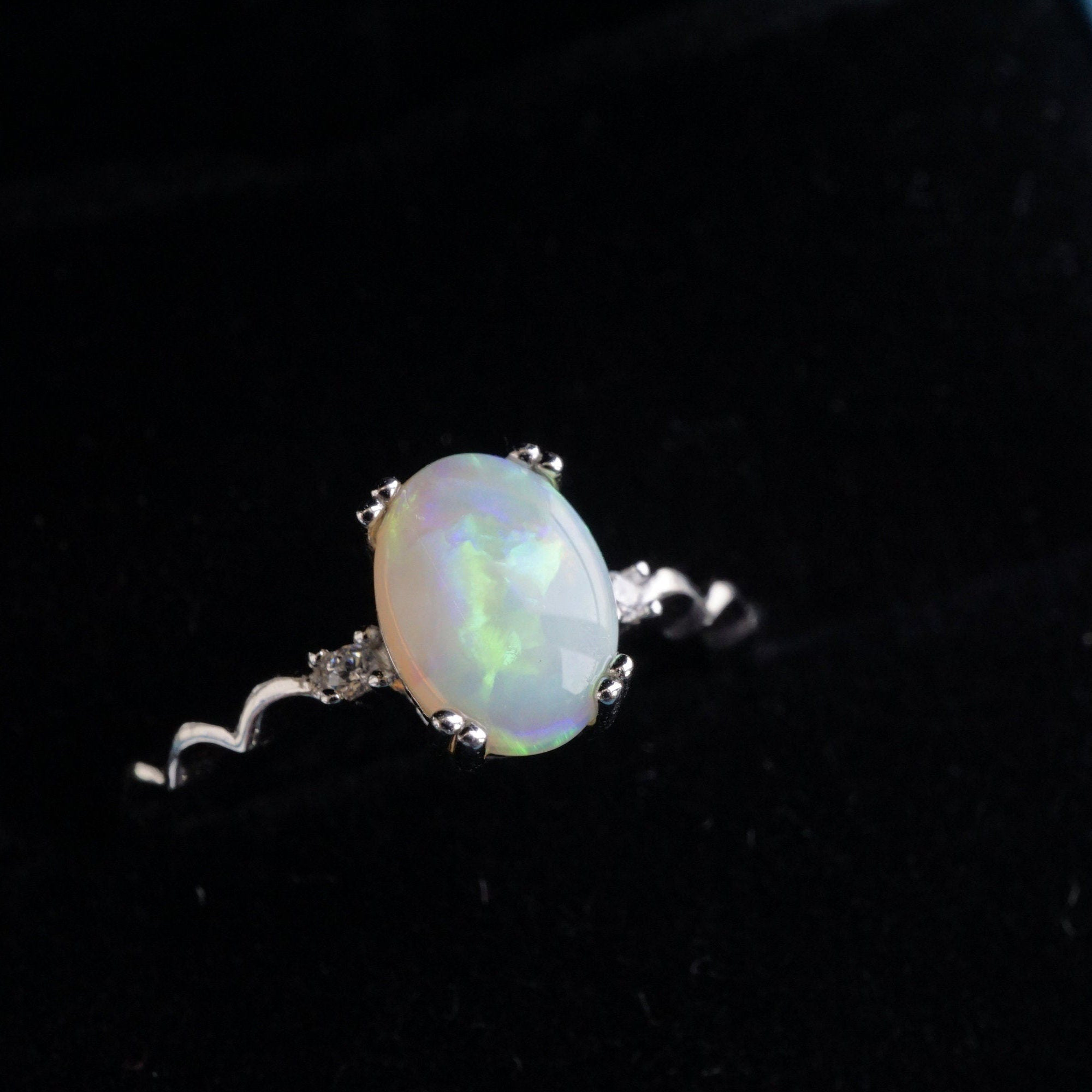 Stunning Australian Crystal Opal Ring-Vsabel Jewellery