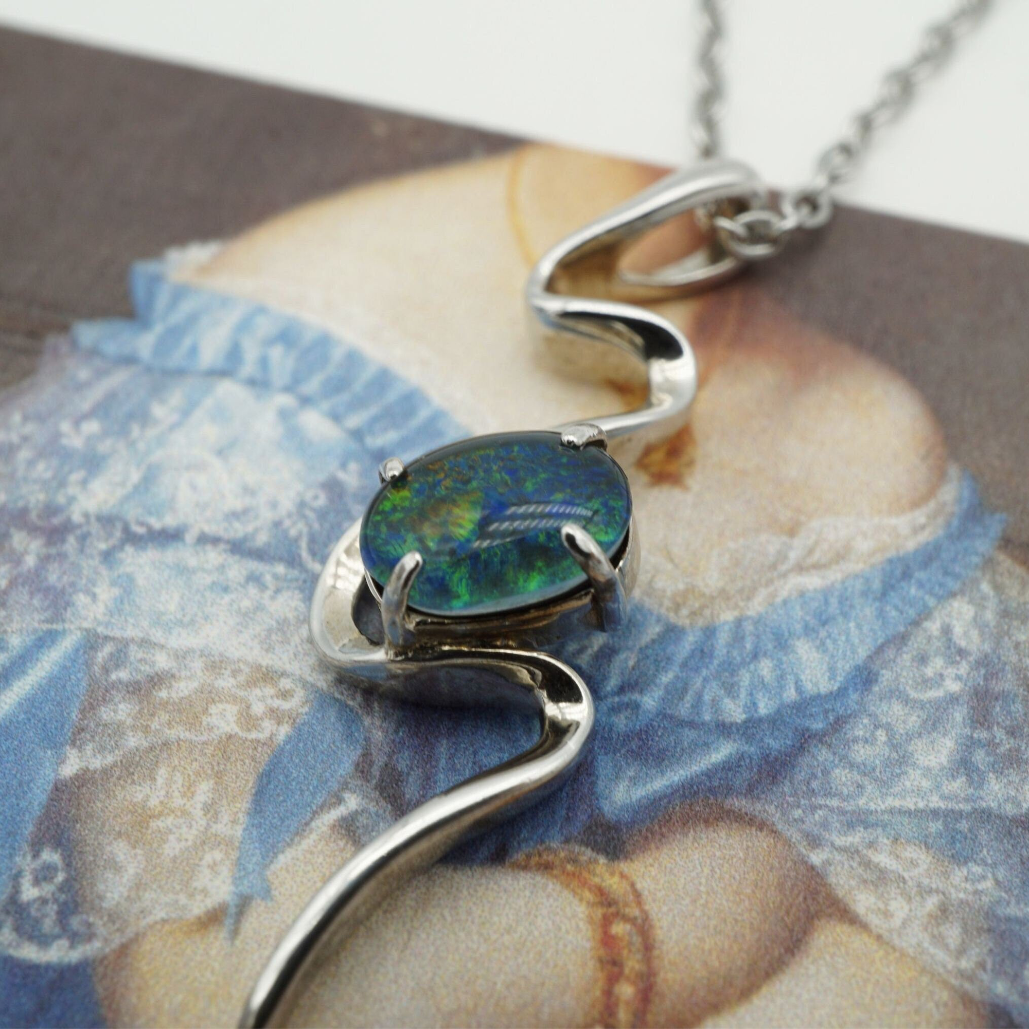 Simple Opal Necklace