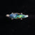 Dainty rainbow australian boulder opal ring in 925 silver-Vsabel Jewellery