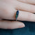 Dainty rainbow australian boulder opal ring in 925 silver-Vsabel Jewellery