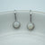 Dangle Halo White Opal Earrings - October Birthstone Beauty