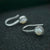 Dangle Halo White Opal Earrings - October Birthstone Beauty