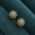 Flower Sterling Silver White Opal Earrings