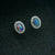 Genuine Sterling Silver Australian Triplet Opal Earrings-Vsabel Jewellery