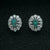 Silver Vintage style opal earring studs, halo opal earrings, dainty opal studs, bridal opal studs, australian opal earrings-Vsabel Jewellery