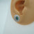 Silver Vintage style opal earring studs, halo opal earrings, dainty opal studs, bridal opal studs, australian opal earrings-Vsabel Jewellery
