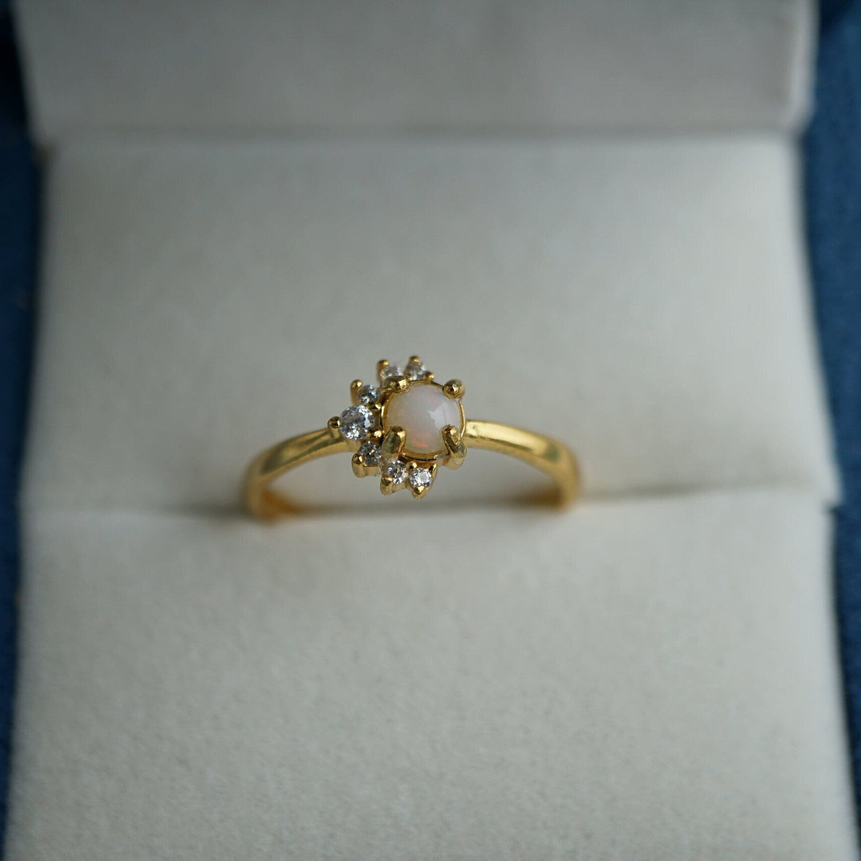 Designer White Opal Ring - Exquisite Craftsmanship