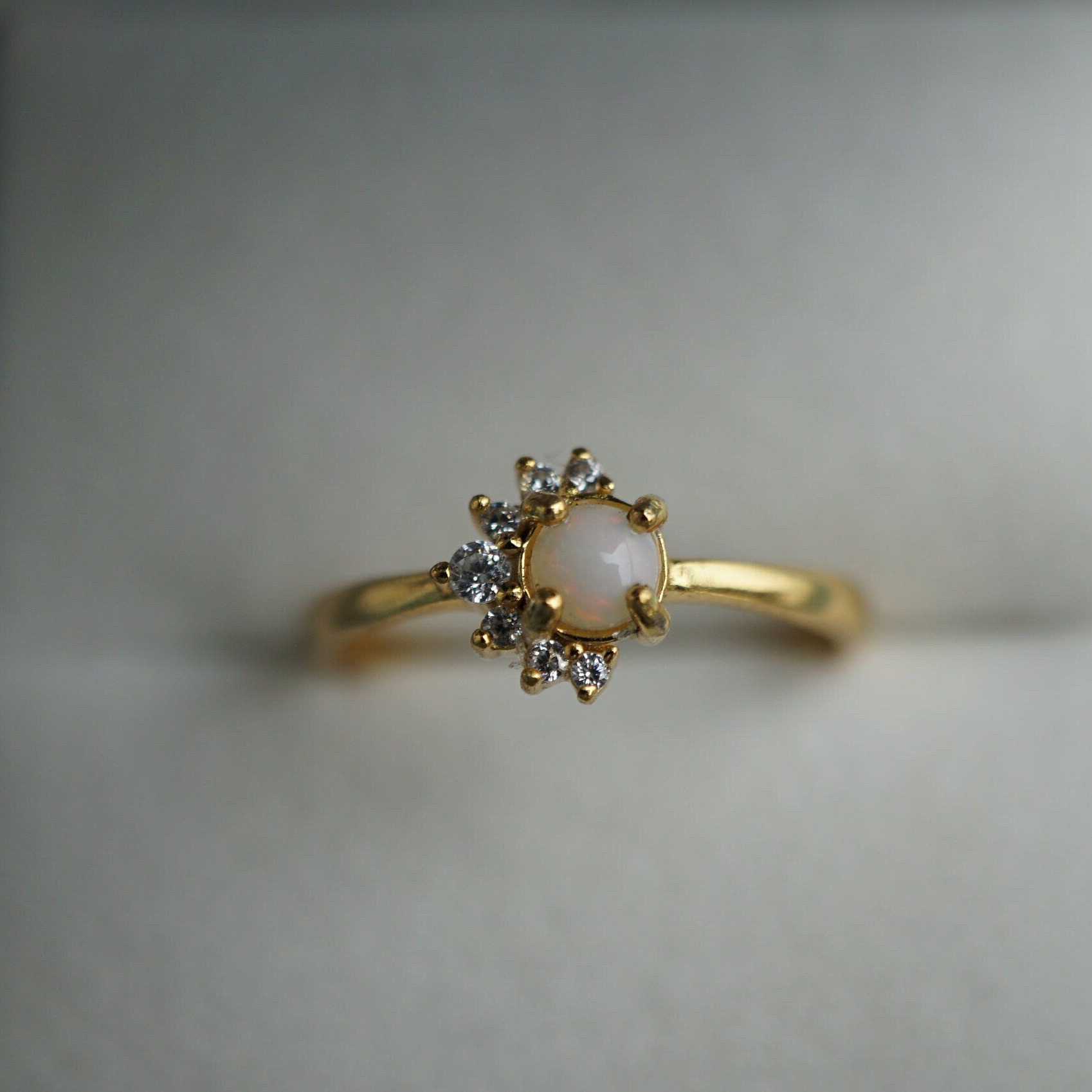 Designer White Opal Ring - Exquisite Craftsmanship