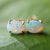 Elegant 18k Crystal Opal Earring Studs - Natural Opal-Vsabel Jewellery